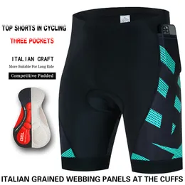 Pro Pantaloncini Ciclismo Uomo 3 Tasche Pantaloni Mountain Bike Corti Uomo Triathlon Salopette Sport Culotte Gel Mtb Professionali Estivi