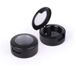 wholesale Dia 26mm Eye Shadow Compact Matte Black Small Bottles Eyeshadow Palette Empty Cosmetic Container Round Lipstick Packing Box