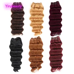 Brazilian Human Hair Double Drawn 8-30inch 4# 30#3 27# 99J Color Virgin Hair Extensions Double Wefts