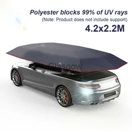 Car Sunshade Summer Car Cover Shade Cover Car Protection Umbrella Oxford Cloth UV Resistant Foldable Car Tent Roof AntiUV Protect Tools x0725