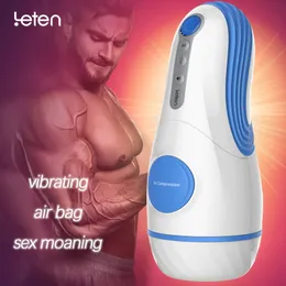 Masturbators Leten Automatic Hip Vaginal Masturbator Vibrating Suck Sexy Moan 3 Feature Sex Machine Vibration Adult Sex Toys for Men 230725