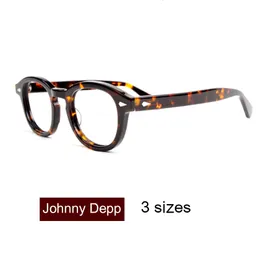 Marco de anteojos Gafas Hombres Johnny Depp Anteojos Lente transparente Diseño de marca de lujo Gafas de computadora Hombre Redondo Estilo vintage Lemtosh 230725
