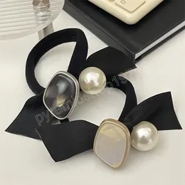 Nowy Pearl Hairband Hair Rope Women's Tie Ponytail Ciąg Prosty gumka do włosów