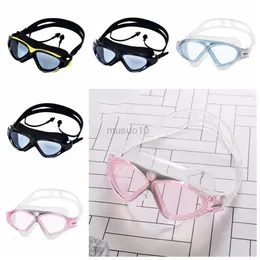Goggles 1 PCS Professional Swimming Goggles Waterproof Anti-fog Diving Eyewear Adjustable Large Frame Swim Mask HKD230725