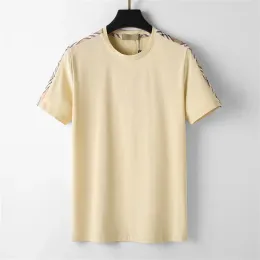 Magliette da uomo firmate Colore nero beige Plaid classico di lusso Marchio Maglieria moda 100% cotone Confortevole Casual Street 03