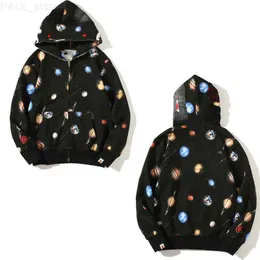 Мужские толстовка толстовок Shark Sport Hoodie Mens Designer Hoodieswomens Zip Up Hoodys Gumouflage Glow Pure одежды хлопковые толщины L230725