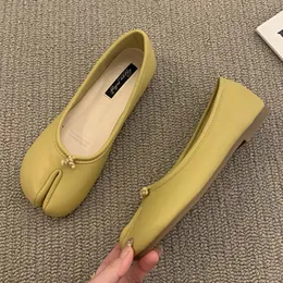 Gai gai gai klänning japansk stil tabi ninja skor kvinnor mysiga läderlägenheter split hov tå loafers femme mary jeans mocasines dam ballerina sko 230724