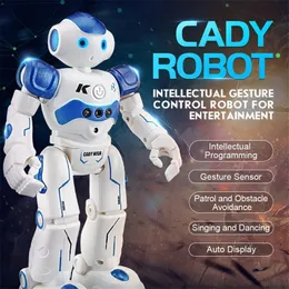 Electric/RC Animals Leory RC Robot Intelligent programmering Remote Control Robotica Toy Biped Humanoid Robot For Children Barn Födelsedagspresent Present 230724