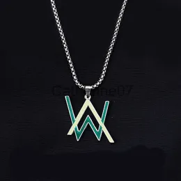 Collane con pendente Pendente collana Alan Walker per donna moda Gioielli luminosi tono elettrico sul collo Collana con catene semplici in acciaio inossidabile J230725