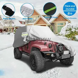 Автомобильный солнечный шаг 210D Oxford Car Cover, совместимый с Jeep Wrangler Cover 2 дверной водонепроницаемой для YJ TJ JK JL 19872020 с ветропроницаемыми ремнями x0725