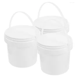 Storage Bags 3 Pcs Bucket Dog Food Containerss Small Buckets Handles Building Blocks Organizer Toy Pp Child Party Favors