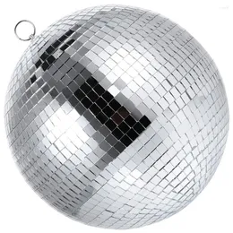 Dekorativa figurer Boll Disco Mirror Cakes Party KTV Bauble Tree Christmas Topper Dekorationer Lätt silver reflekterande hängande ornament