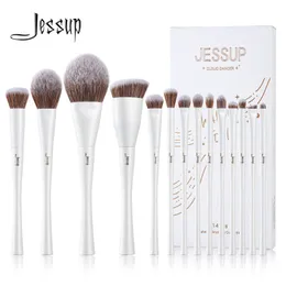 Narzędzia do makijażu Jessup Makeup Pędzes Zestaw 4-14pcs makijaż pędzle Premium Syntetyczny podkład w proszku pędzel do cienia do powiek T343 230724