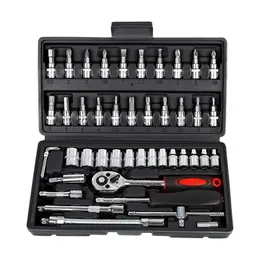 Screwdrivers Ratchet Quick Wrench Set Socket Spanner Screwdriver And Bit Torque Car Tool Mechanical Workshop keys tools games for mechanics 230724