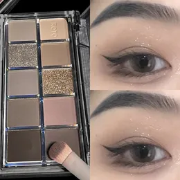 Ombretto Punk Smoky Cool Eyeshadow Palette Acrilico Matte Glitter 10 colori Lasting Shimmer Shine Ombretto Beauty Eye Pigments Makeup 230724