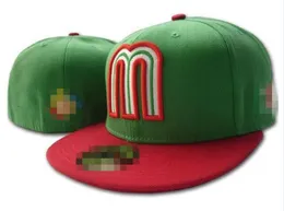 High quality Mexicos Fitted Caps Letter M Hip Hop Size Hats Baseball Caps Adult Flat Peak For Men Women Full Closed Fitted m2