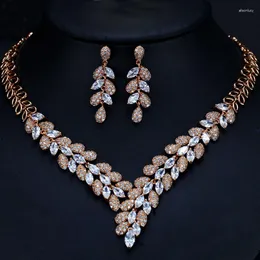 Necklace Earrings Set Wah Mei Cubic Zirconia Heavy Colors Nnecklace And 2pcs Dubai Full Wedding Bridal