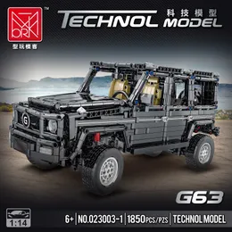 Bloklar Mork 1850pcs Orijinal Teknik Bina Offroad CAR MOC Süper Yarış Modelleri Kit Tuğla Toys Çocuklar İçin Hediyeler 023003 230724