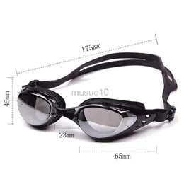 Goggles vuxen badglasglasögon glasögon anti-dimma pc-objektiv pool stateacion hombre kvinnors badkläder barn glasögon för simning hkd230725