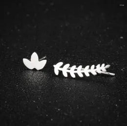 Studörhängen Shuangshuo Creative Fashion 925 Sterling Silver Branch Leaf Fine Jewelry for Women Party Gift Pendientes Brincos