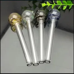 Glasrör rökande blåst vattenpipa tillverkar handblåsta bongs färgglad trådplatta stor bubbla glas direkt stekpanna