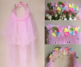 Цветочная девушка вуаль 2 слоя тюля свадебная вуаль для девочек детские аксессуары для волос