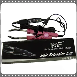 Connectors - Adjustable temperature hair extension fusion iron Loof 618 hair connector tools color pink and Black 230724