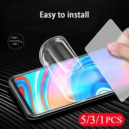 5-1PCS Soft Full Cover Hydrogel Film för Huawei P Smart Plus 2018 Pro 2019 Z S 2021 2020 Telefonskärmskyddsfilm Not Glass L230619