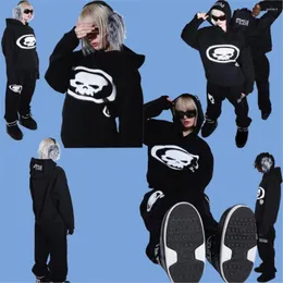 Herren Hoodies 2023 HIZILENT Y2K Hoodie Grafikdruck Sweatshirt Sportmantel Harajuku Gothic Übergroße Damenbekleidung