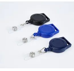 Partihandel plast -ID -märke Holder Dractable Badge Reel Vertical Lanyard ID Holder With Badge Reel Officiell försörjning