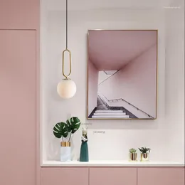 Pendant Lamps Nordic LED Glass Lights Light Luxury Bar Decoration Fixtures Home Indoor Bedroom Luster Lighting Luminaire