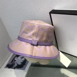 Kvinnor hink hatt lila rosa bokstäver designer fiskare hattar mens kepsar casquette jumbo g mens street cap bomull blandning motorhuven monterad fedora