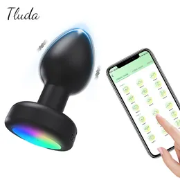 Juguetes para adultos Control de aplicación vibrador anal Bluetooth hip plug masajeador de próstata masculino masturbación femenina juguete sexual para adultos 230725