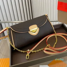 2023-Bolsas de ombro de couro Estilista de moda Golden Shield Bolsa de marca Feminina Cadeia Bolsas tiracolo Famosas Bolsa Mensageiro Carteira