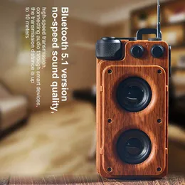 Haut-parleurs portables Haut-parleur rétro compatible Bluetooth Portable Disque d'appel mains libres sans fil Nostalgique Petit audio extérieur Fm R230725