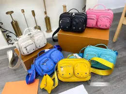 Utility Crossbody kamera torba na ramię kobiety mężczyzn dżinsowe monogramy płótno TOSES Projektantka torebka Diana Hobo z monetą Wallt 2pcs