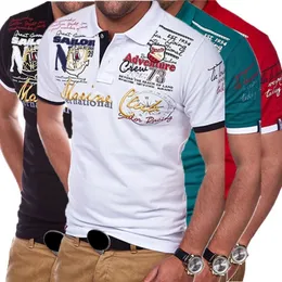 رجال Polos Zogaa Summer Mens الأعمال غير الرسمية الأكمام القصيرة Tshirt Fashion Label Slim Fit Polo قمصان 230724