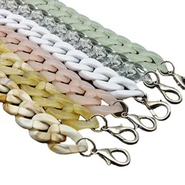 Accessori per parti di borse 60110 cm Tracolla a catena in acrilico Manico a tracolla Rimovibile Sostituzione colorata di borse Borsa 230725