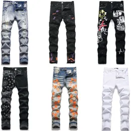 jeans da uomo Amiiri Mens Womens Designers veri jeans Jeans Distressed Ripped Biker Slim Straight Denim For Men s Print Army Fashion Mans Skinny Pants jeans neri