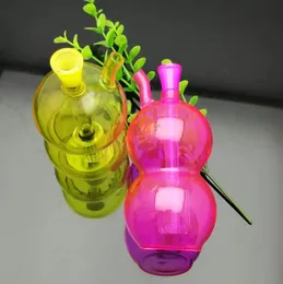 Glasrör rökande blåst vattenpipa tillverkar handblåsta bongs färgade kalebass glaspanna vattenkokare