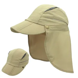 Connectyle Boys and Girls Children's Summer Upf 50Sunscreen HAT調整可能クイック乾燥デタッチ可能な釣り帽子230725