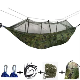 Mosquito Net Outdoor Double Hammock Holiday Beach Mosquito Net Parachute Cloth Hammock227J