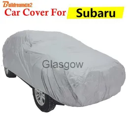 Parasole per auto Buildreamen2 per Subaru Justy Tribeca XV Outback Legacy Car Cover Outdoor Anti UV Rain Snow Scratch Copertura resistente alla polvere x0725