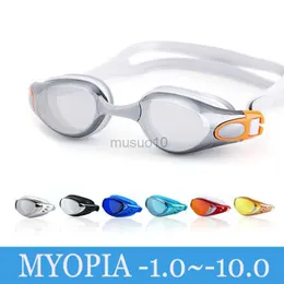 Goggles Swimming Glasses Myopia Vuxen Professional Anti dimma Sile män Kvinnor Swim Pool Goggles Diopter Water Swim Eyewear For Kids HKD230725