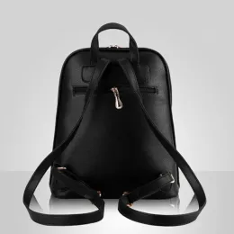 high quality Soft leather Women Backpacks Large Capacity School Bags For Girl ShoulderBag Lady Bag Travel Backpack DarkBlue 11