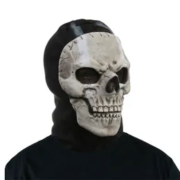 Cosplay Game Character Head Bone Skull Skeleton Creepy Scary Halloween Mask Full Face Helmet Costume Prop for Carnival Party