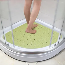 Bath Mats Bathroom Mat PVC Fan Type With Suction Cups One-piece Molding Hollow Dots Non-slip Odorless Environmental Protection