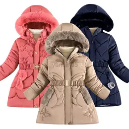 W dół płaszcz nowa dziewczyna zimowa bawełniana kurtka dla dzieci płaszcza mody dzieci odzież dziecięca ciepła kurtka dla dzieci odzież 4-12 lat HKD230725