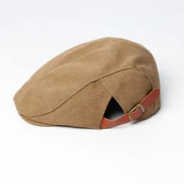 Top Caps El Şef Şapka Kahve Korsan İş Beret Erkek ve Kadın Kapağı İleri