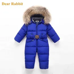 Daunenmantel -30 Russischer Winter-Schneeanzug 2023 Jungen-Baby-Daunenjacke 80 % Entendaunen Outdoor-Säuglingskleidung Mädchen Klettern für Kinder-Overall 2–6 Jahre HKD230725